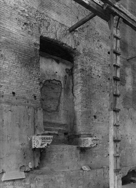 013243 - restauro - Curia, Chiesa medievale, prima nicchia a destra; Neg. Serie F, Nr. 2026