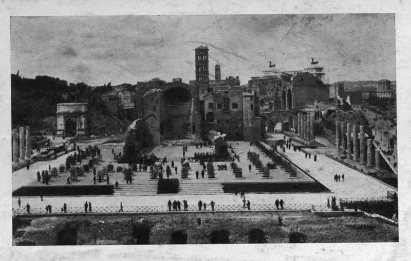 018472 - monumento - Tempio di Venere e Roma, ricostruzione, visto dal Colosseo; senza negativo, 6x6 nÂ° 25439
