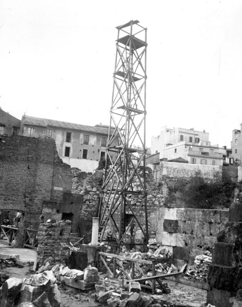 012224 - monumento - Basilica Emilia, fronte sul foro, prima della costruzione di Via dell'Impero. Neg. serie 9x12 nÂ°60 