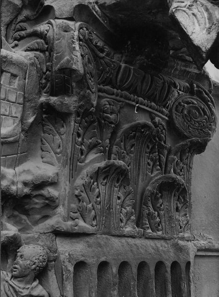 020192 - monumento - Arco di Settimio Severo, fronte ovest, fornice sinistro, capitello della lesena corrispondente alla prima colonna da destra; foto Accademia Americana, A 19