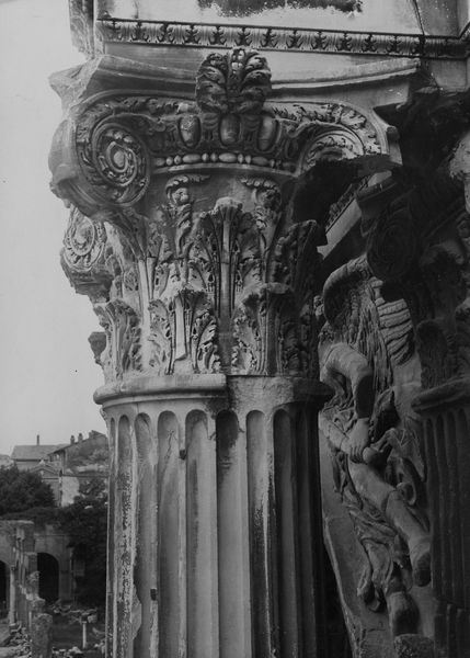 020195 - monumento - Arco di Settimio Severo, fronte est, fornice destro, capitello della seconda colonna da destra; foto Accademia Americana, A 24