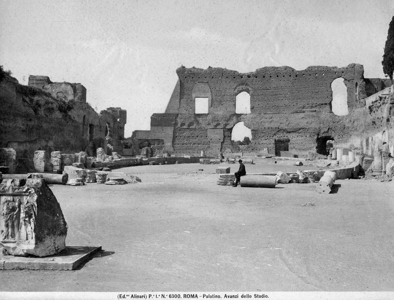 006421 - monumento - Stadio di Domiziano, lato meridionale, veduta generale dell'area sud. Neg. serie ed. Alinari nÂ°6300