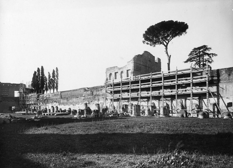 006402 - restauro - Stadio di Domiziano, lato occidentale, durante i lavori di restauro del novembre 1937. Neg. serie E, foto Gaggiotti nÂ°2120