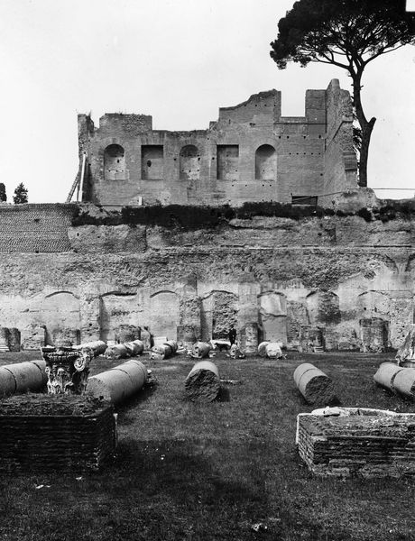 006410 - monumento - Stadio di Domiziano, lato occidentale, prima dei lavori di restauro. Neg. serie Moscioni