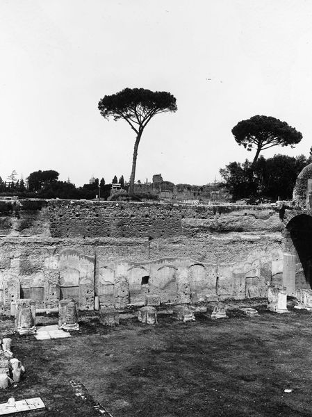 006412 - monumento - Stadio di Domiziano, lato occidentale, prima dei lavori di restauro. Neg. serie E nÂ° 2114