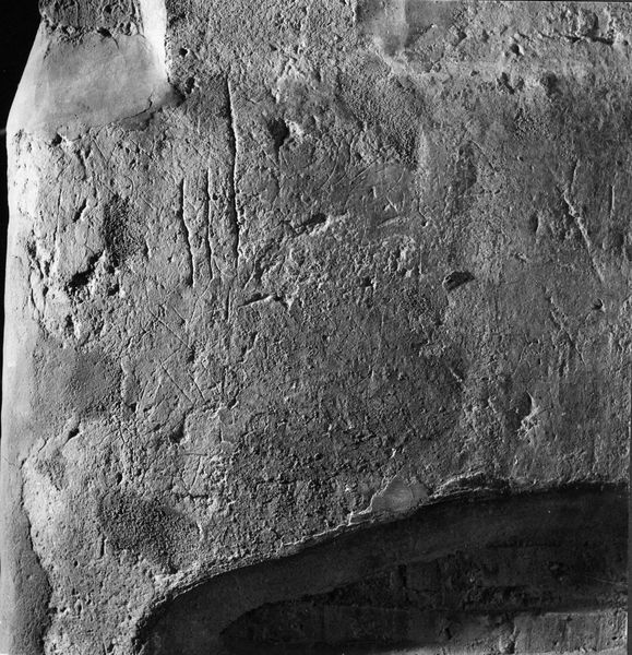 007669 - monumento - Palatino, Domus Tiberiana, ambienti sul Clivus Victoriae, graffiti nel ambiente n.4; neg. serie 6x6, n. 861