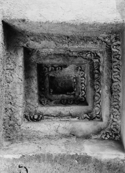 006359 - restauro - Stadio di Domiziano, lato orientale con il Palco Imperiale, galleria anulare superiore : particolare della volta a lacunari dopo il restauro(1988). Neg. serie 6x6 nÂ°14590