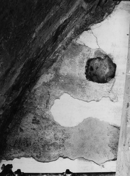 006374 - restauro - Stadio di Domiziano, lato orientale con il Palco Imperiale: restauro dell'intonaco della parete di fondo dell'ambiente centrale. Neg. Serie 6x6 nÂ°14579