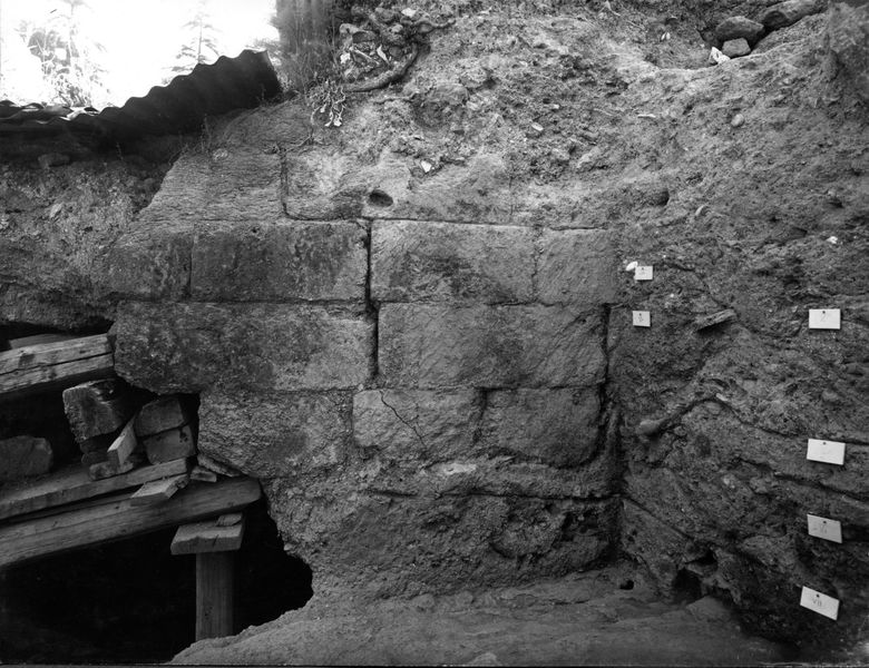 001696 - scavo archeologico - Palatino, Roma quadrata, Scalae Caci, scavi a sud-ovest (luglio 1965); neg. serie F n. 2568