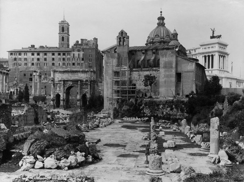 011208 - monumento - Basilica Emilia, veduta dal lato sud-est. Neg. serie E nÂ° 1213