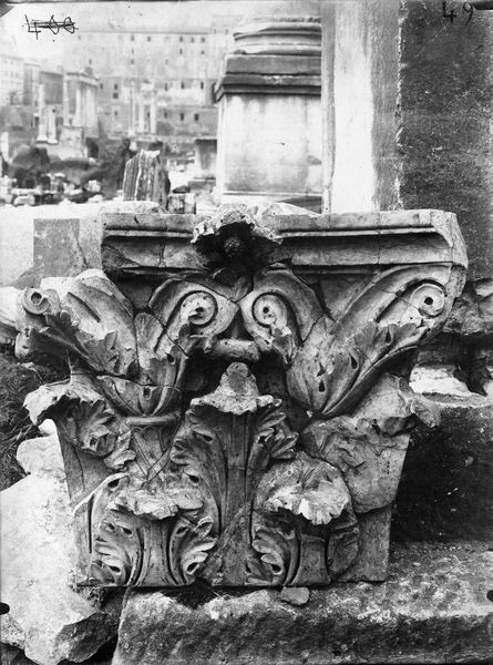 011292 - reperto - Basilica Emilia, Capitello corinzio di pilastro; Neg. Serie E Nr. 49