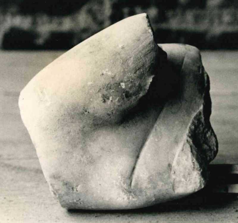 Mano sinistra frammentata.