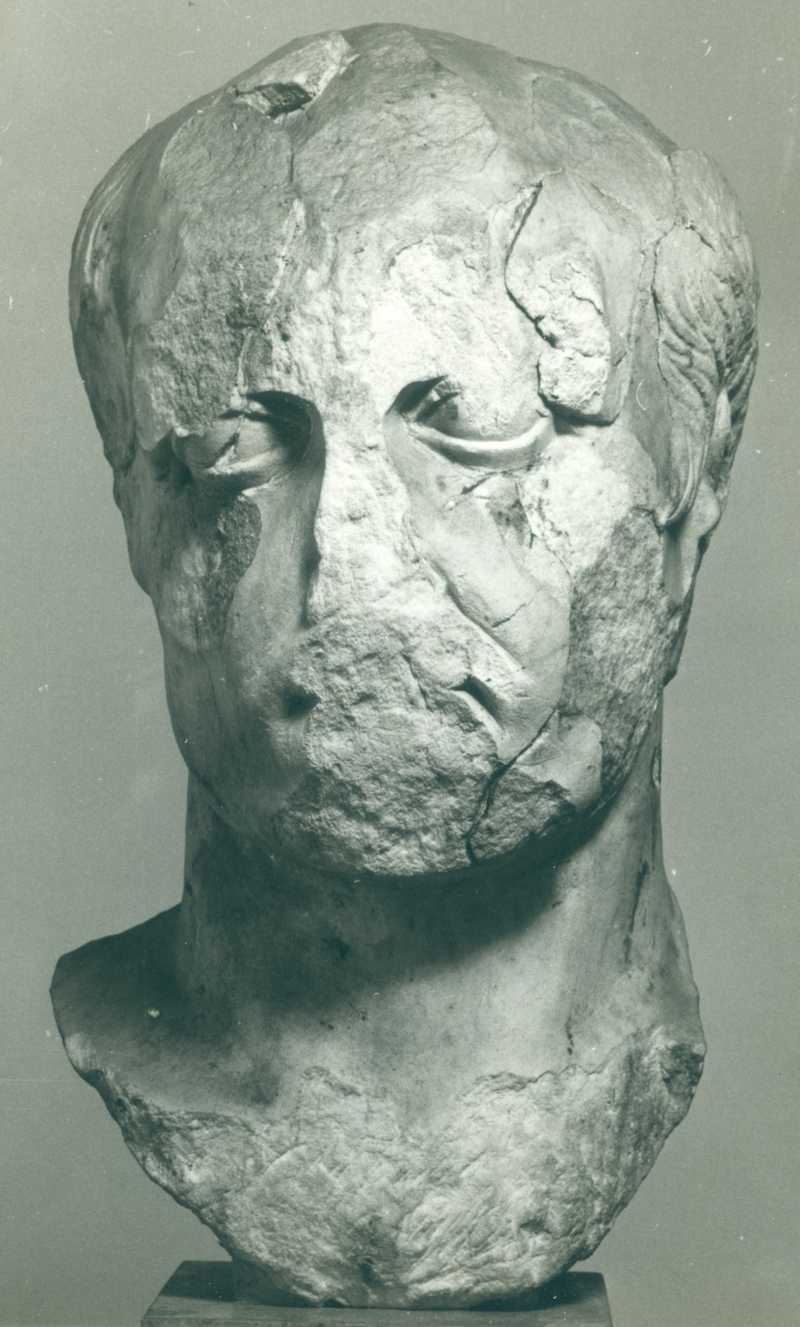 Testa virile frammentata